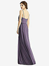 Rear View Thumbnail - Lavender V-Neck Blouson Bodice Chiffon Maxi Dress
