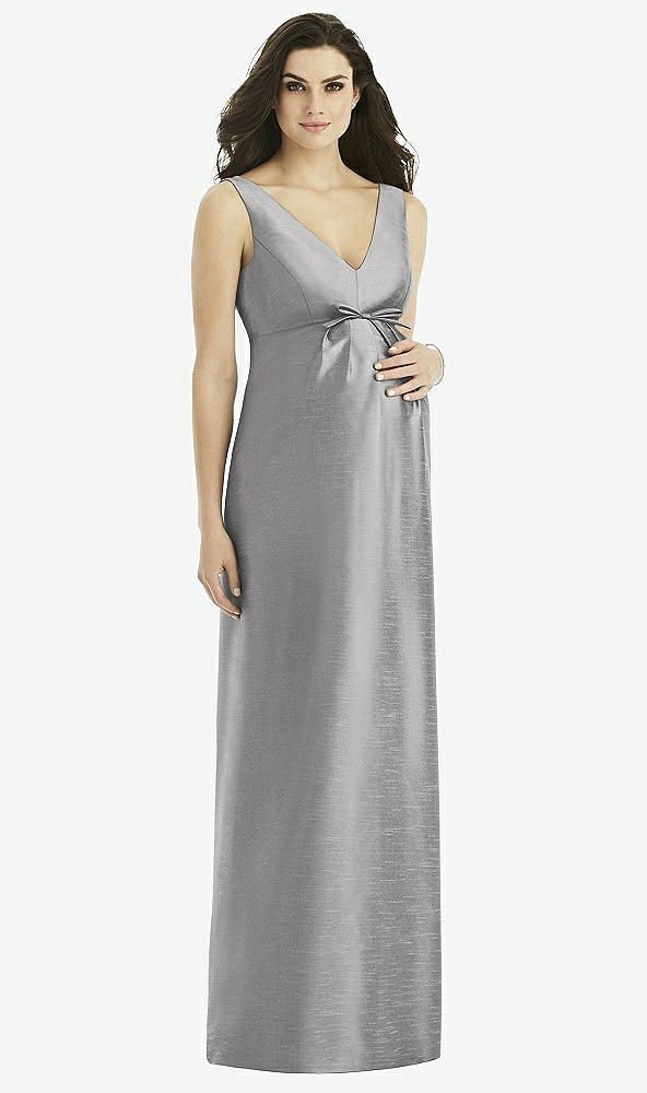 Front View - Quarry Alfred Sung Maternity Bridesmaid Dress Style M437
