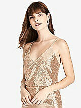 Front View Thumbnail - Rose Gold After Six Bridesmaid Top T1508