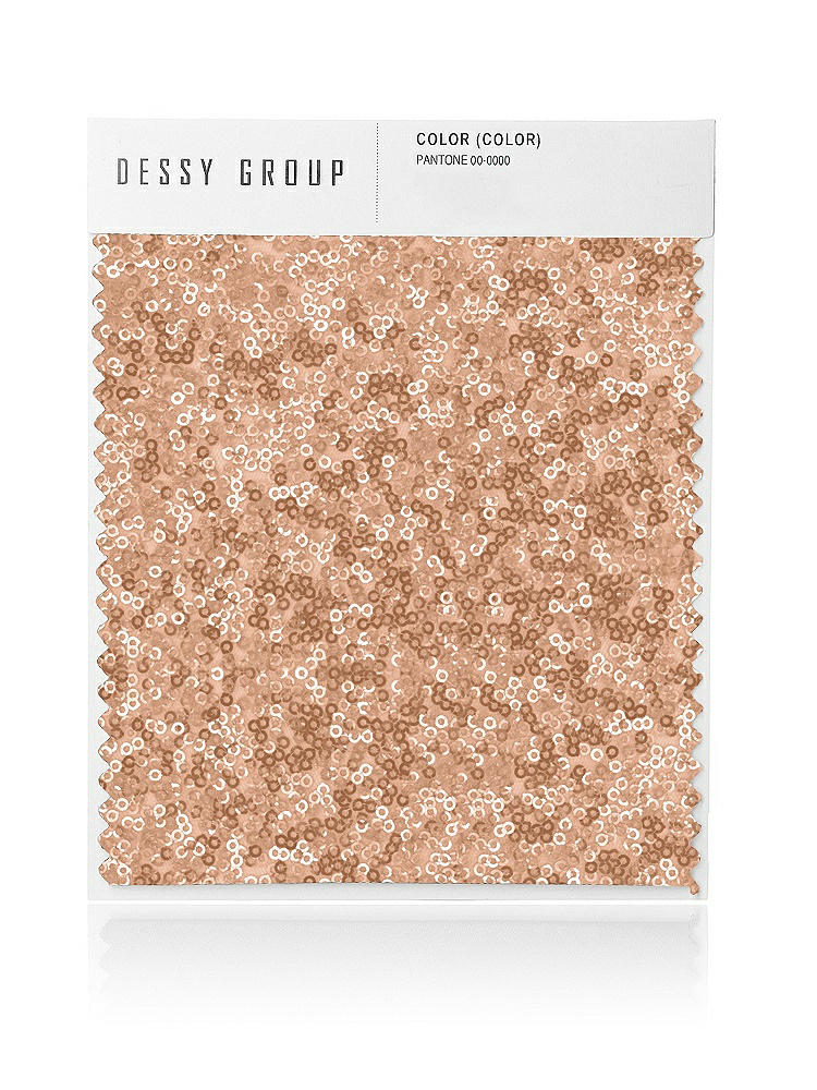 Front View - Copper Rose Elle Sequin Fabric Swatch