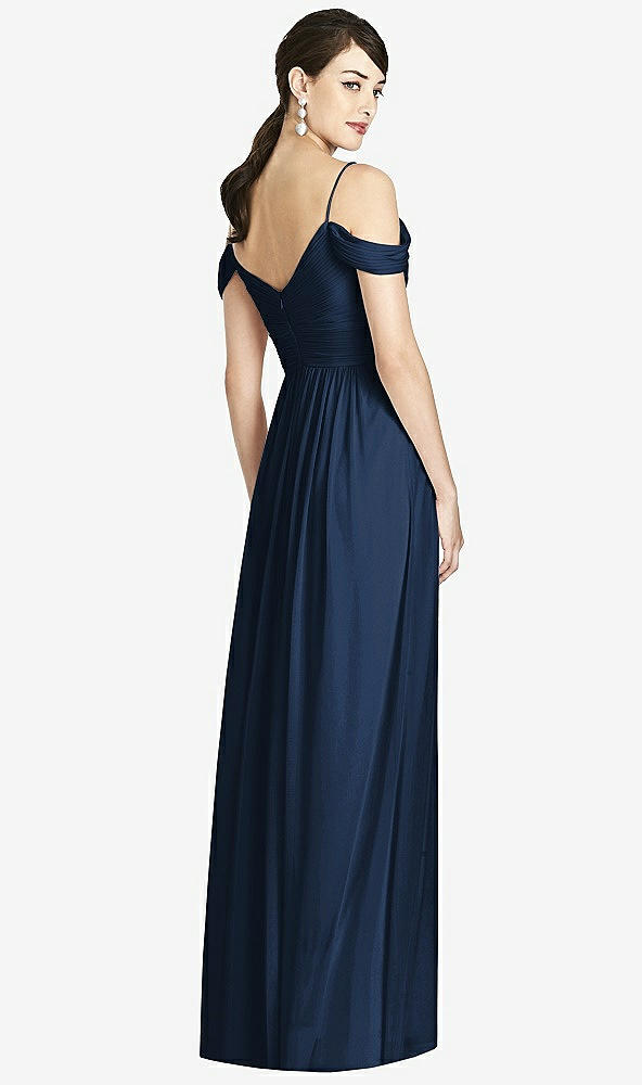 Back View - Midnight Navy Alfred Sung Bridesmaid Dress D743