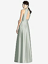 Rear View Thumbnail - Willow Green Sleeveless Open-Back Pleated Skirt Dress with Pockets