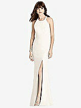 Front View Thumbnail - Ivory Criss Cross Open-Back Trumpet Gown