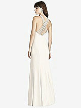 Rear View Thumbnail - Ivory Criss Cross Open-Back Trumpet Gown