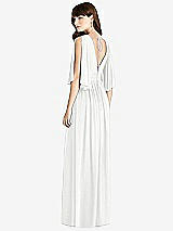 Rear View Thumbnail - White Split Sleeve Backless Chiffon Maxi Dress