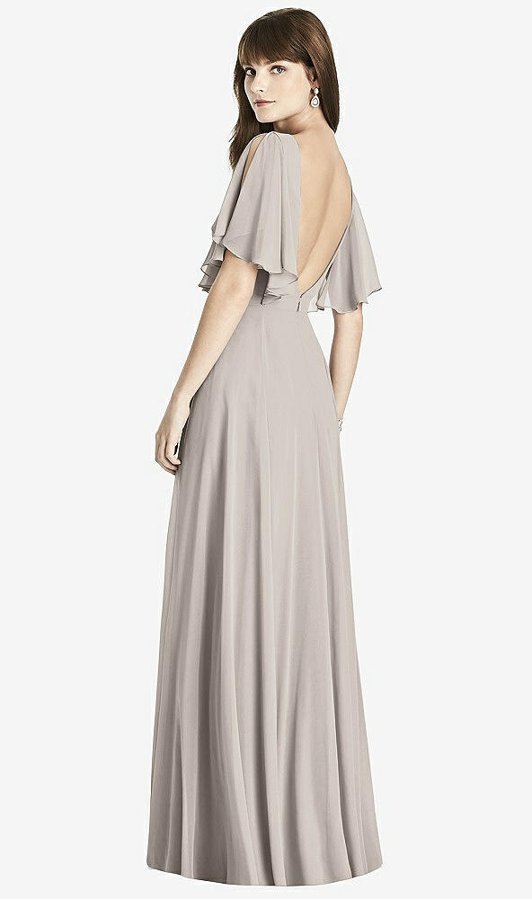 Back View - Taupe After Six Bridesmaid Dress 6778