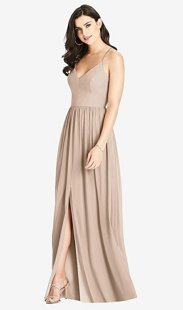 Front View - Topaz Criss Cross Strap Backless Maxi Dress