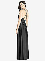 Rear View Thumbnail - Black Criss Cross Strap Backless Maxi Dress