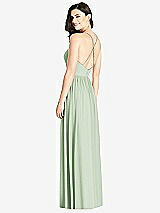 Rear View Thumbnail - Celadon Criss Cross Strap Backless Maxi Dress