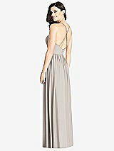 Rear View Thumbnail - Taupe Criss Cross Strap Backless Maxi Dress