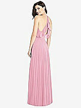 Front View Thumbnail - Peony Pink Ruffled Strap Cutout Wrap Maxi Dress