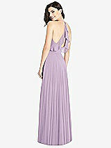 Front View Thumbnail - Pale Purple Ruffled Strap Cutout Wrap Maxi Dress