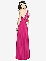 Front View Thumbnail - Think Pink Ruffled Strap Cutout Wrap Maxi Dress