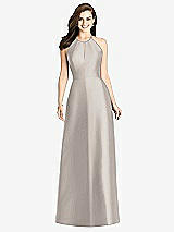 Rear View Thumbnail - Taupe Bella Bridesmaids Dress BB115