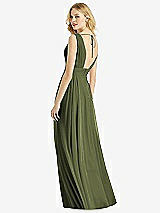 Rear View Thumbnail - Olive Green & Light Nude Bella Bridesmaids Dress BB109