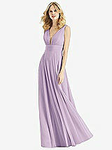 Front View Thumbnail - Pale Purple & Light Nude Bella Bridesmaids Dress BB109