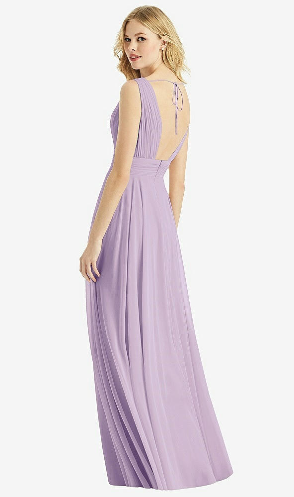 Back View - Pale Purple & Light Nude Bella Bridesmaids Dress BB109