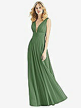 Front View Thumbnail - Vineyard Green & Light Nude Bella Bridesmaids Dress BB109