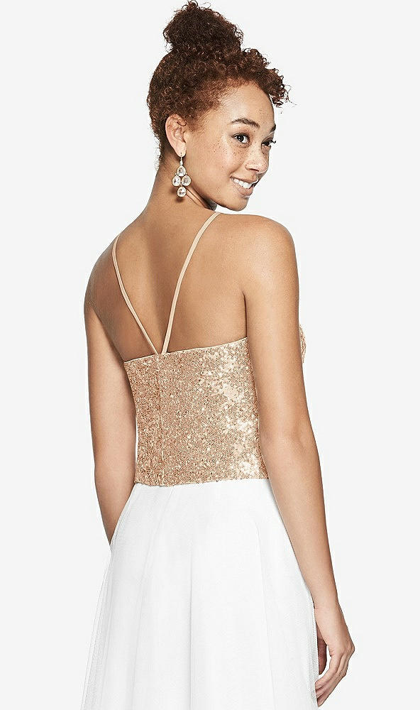 Back View - Rose Gold Dessy Bridesmaid Top T3009
