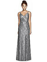 Alt View 1 Thumbnail - Charcoal Gray After Six Bridesmaid Dress 6787