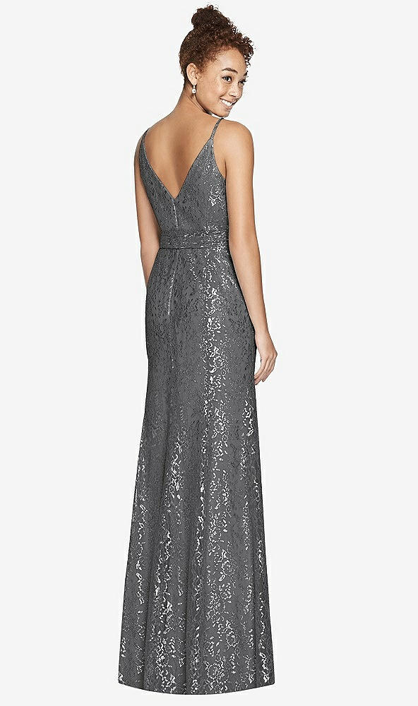 Back View - Charcoal Gray After Six Bridesmaid Dress 6787