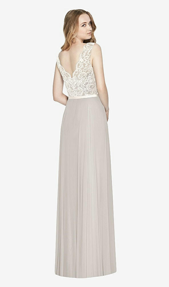 Back View - Oyster & Ivory After Six Bridesmaid Dress 6773