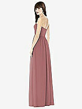 Rear View Thumbnail - Rosewood Sweeheart Chiffon Natural Waist Dress