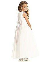 Rear View Thumbnail - Ivory & Blush Flower Girl Dress FL4060