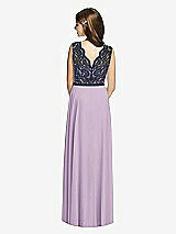 Rear View Thumbnail - Pale Purple & Midnight Navy Dessy Collection Junior Bridesmaid Dress JR542