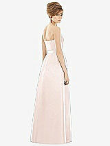 Rear View Thumbnail - Blush & Blush Strapless Pleated Skirt Maxi Dress with Pockets