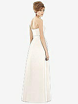 Rear View Thumbnail - Ivory & Ivory Strapless Pleated Skirt Maxi Dress with Pockets