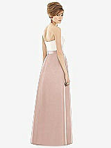 Rear View Thumbnail - Toasted Sugar & Ivory Strapless Pleated Skirt Maxi Dress with Pockets