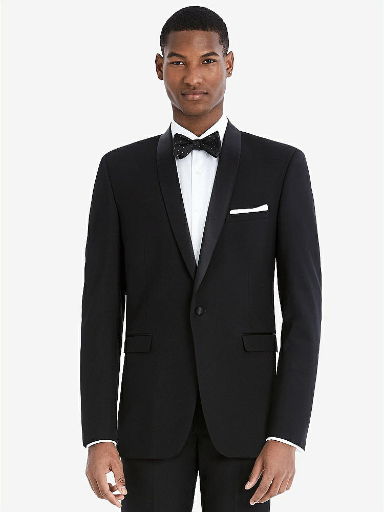 Front View - Black Slim Shawl Collar Tuxedo Jacket - The Ethan by After Six