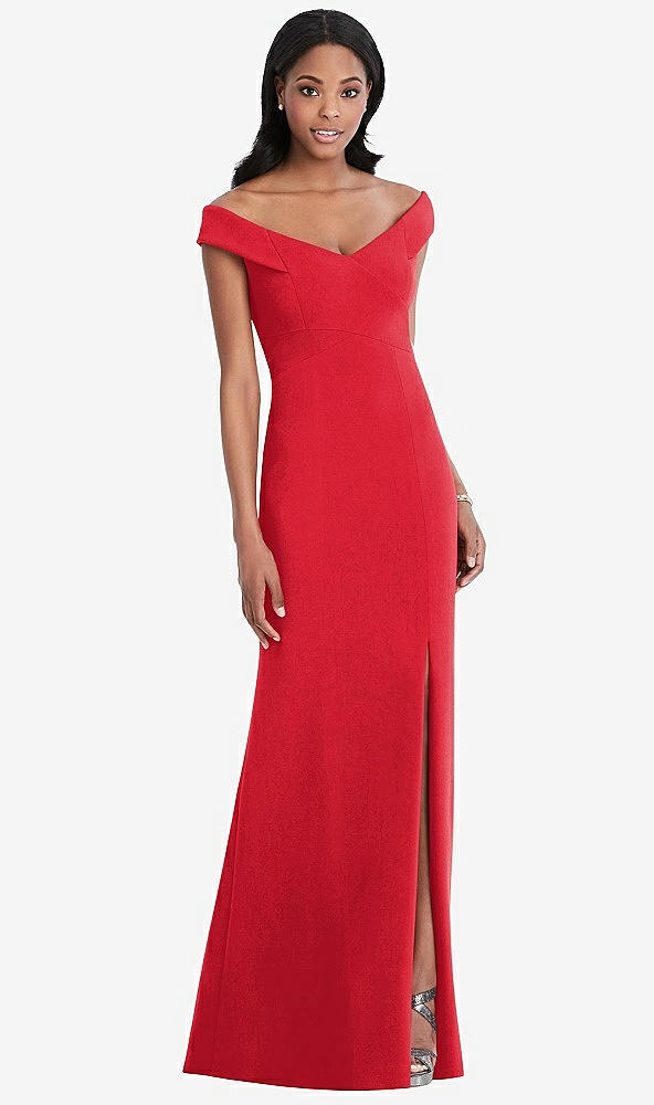 Front View - Parisian Red After Six Bridesmaid Dress 6802
