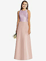 Rear View Thumbnail - Toasted Sugar & Suede Rose Alfred Sung Junior Bridesmaid Style JR545