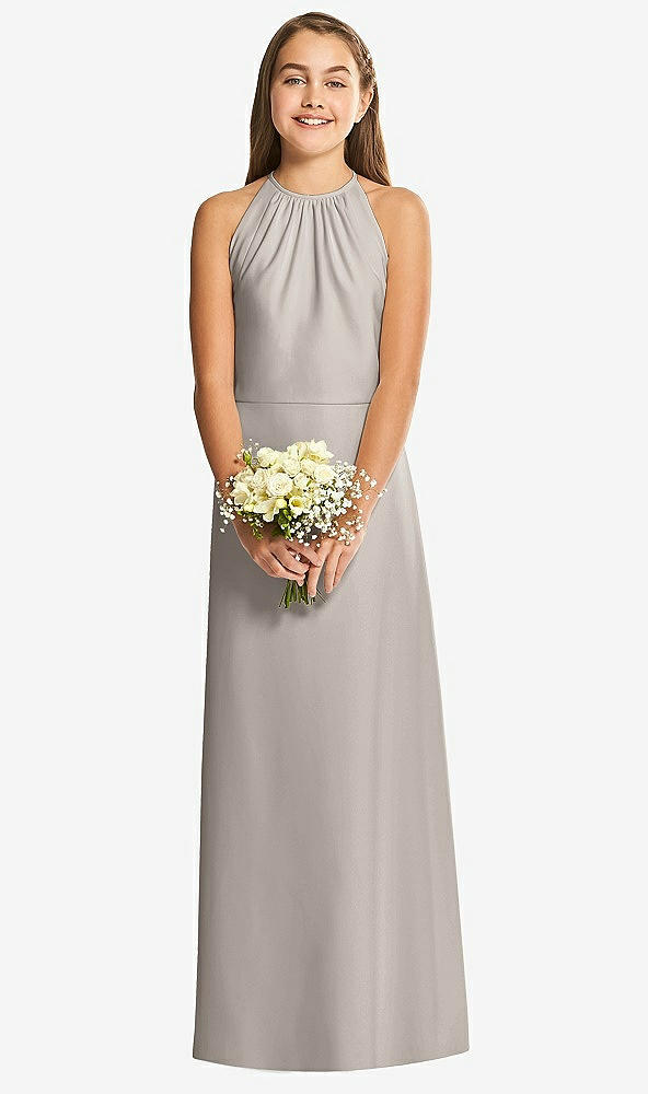 Front View - Taupe Social Junior Bridesmaid Style JR547
