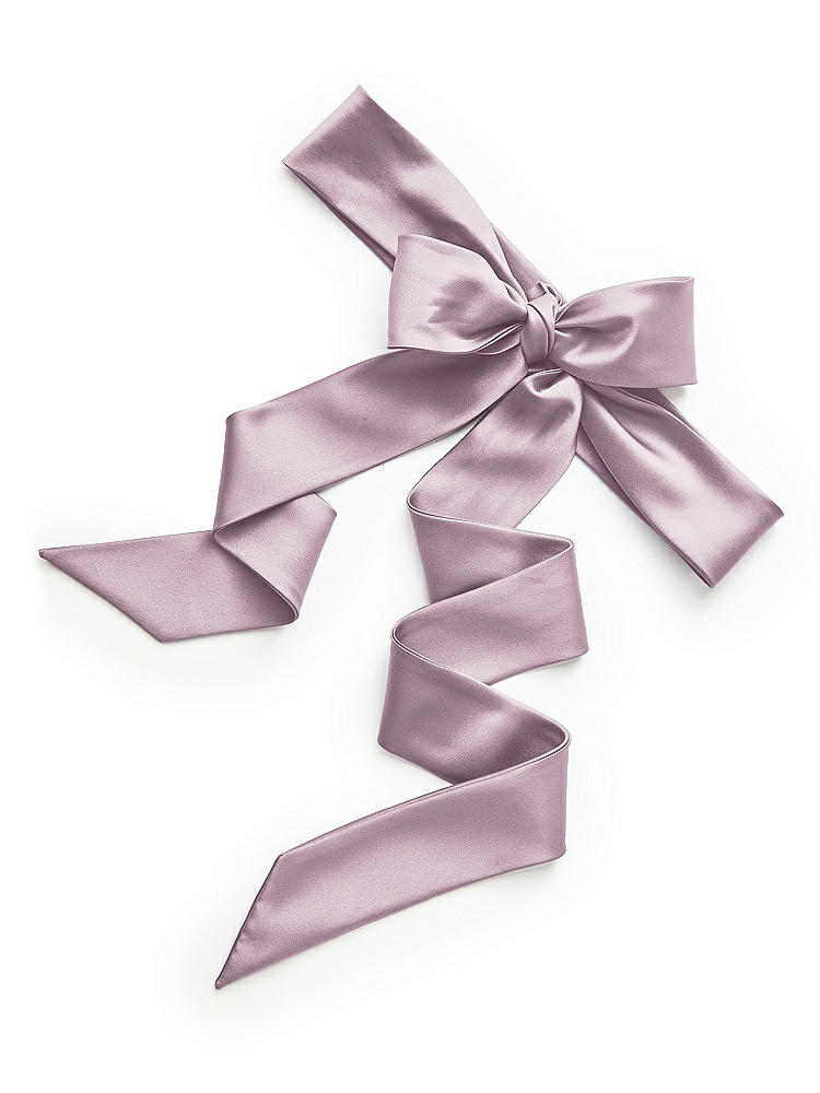 Back View - Suede Rose Satin Twill Flower Girl Sash
