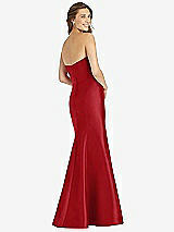 Rear View Thumbnail - Garnet Full-length Strapless Sweetheart Neckline Dress