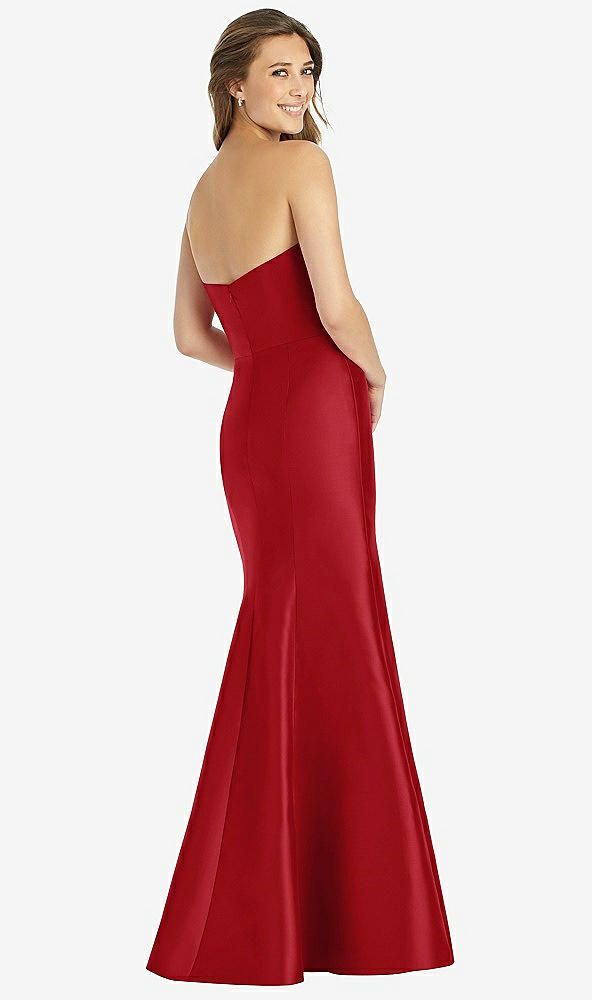 Back View - Garnet Full-length Strapless Sweetheart Neckline Dress