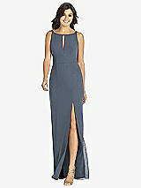 Front View Thumbnail - Silverstone Keyhole Neck Mermaid Dress with Front Slit