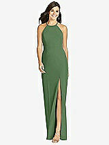 Front View Thumbnail - Vineyard Green Sunburst Strap Back Mermaid Dress