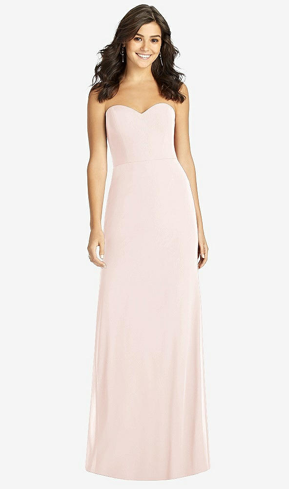 Front View - Blush Sweetheart Strapless Mermaid Dress