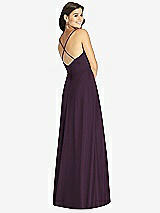 Rear View Thumbnail - Aubergine Criss Cross Back A-Line Maxi Dress