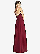 Rear View Thumbnail - Burgundy Criss Cross Back A-Line Maxi Dress