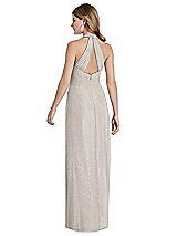 Rear View Thumbnail - Taupe Silver After Six Shimmer Bridesmaid Dress 1516LS