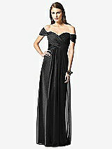 Front View Thumbnail - Black Silver Dessy Shimmer Bridesmaid Dress 2844LS