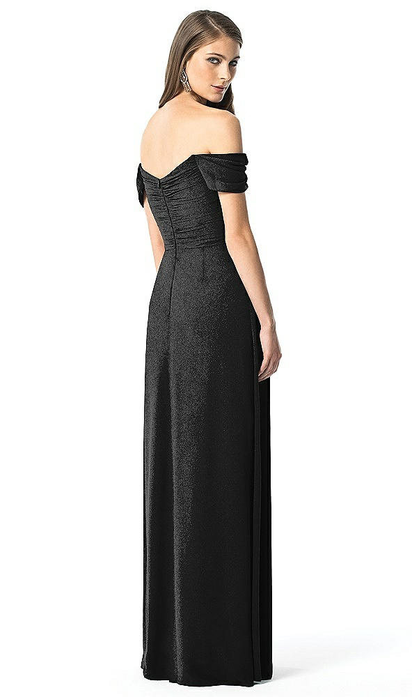 Back View - Black Silver Dessy Shimmer Bridesmaid Dress 2844LS