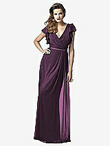 Front View Thumbnail - Aubergine Silver Dessy Shimmer Bridesmaid Dress 2874LS