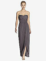 Front View Thumbnail - Stormy Silver Dessy Shimmer Bridesmaid Dress 2882LS