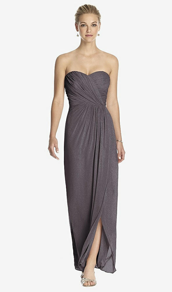 Front View - Stormy Silver Dessy Shimmer Bridesmaid Dress 2882LS
